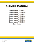 NEW HOLLAND CORNMASTER 9208-22 9212-20-22 9216-20-22 9218-20-22 CORN HEADER