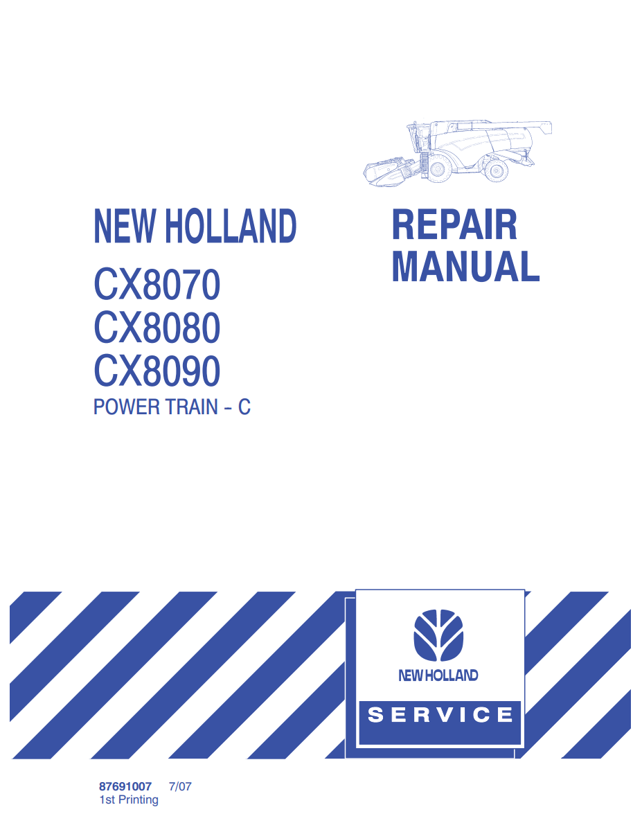 NEW HOLLAND CX8070 CX8080 CX8090 POWER TRAIN