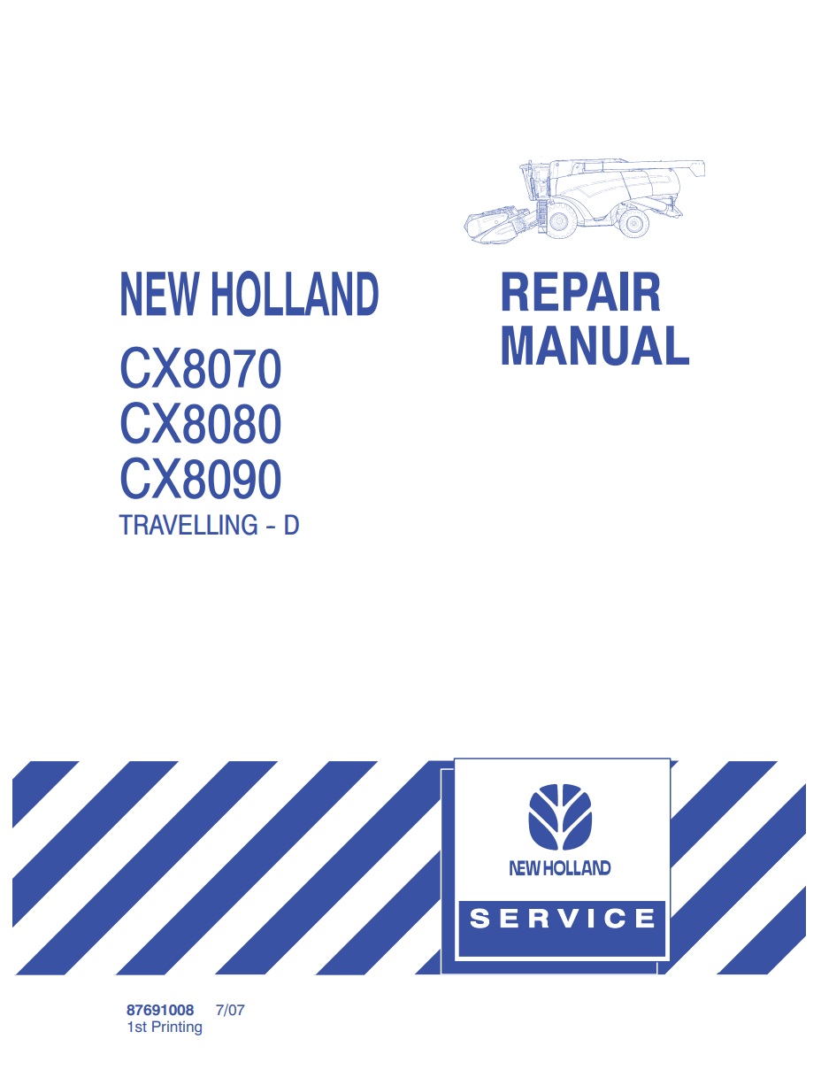 NEW HOLLAND CX8070 CX8080 CX8090 TRAVELLING