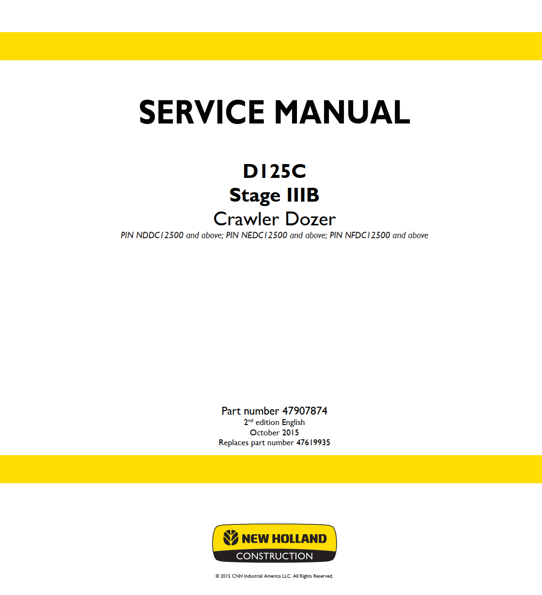 NEW HOLLAND D125C STAGE IIIB CRAWLER DOZER