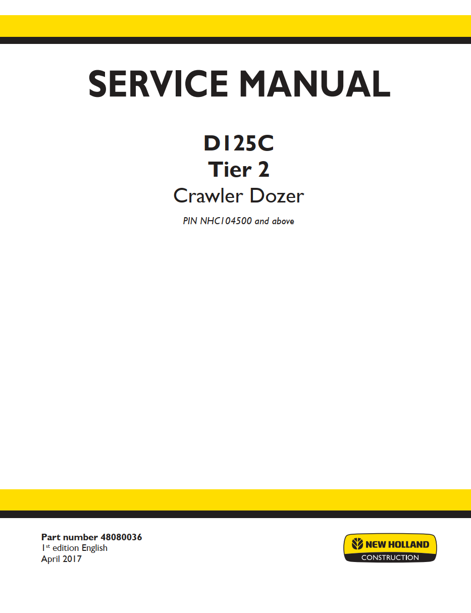 NEW HOLLAND D125C TIER 2 II CRAWLER DOZER