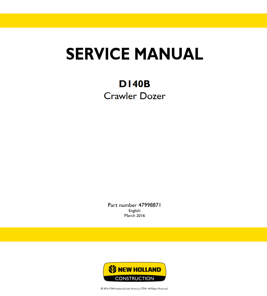 NEW HOLLAND D140B CRAWLER DOZER