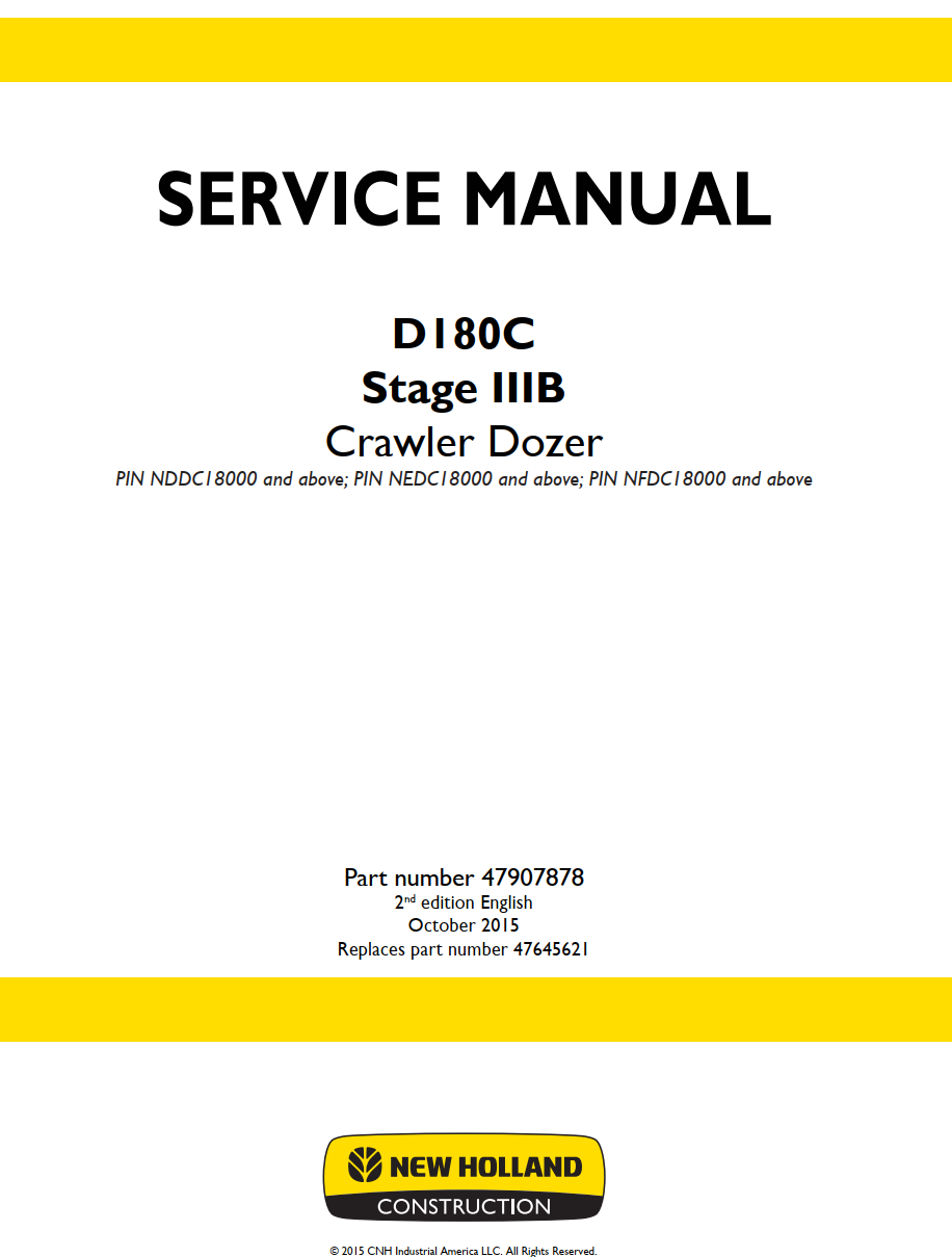 NEW HOLLAND D180C STAGE IIIB CRAWLER DOZER