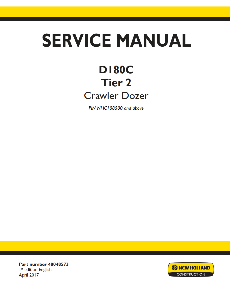 NEW HOLLAND D180C TIER 2 II CRAWLER DOZER