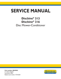 NEW HOLLAND DISCBINE 313 316 DISC MOWER CONDITIONER