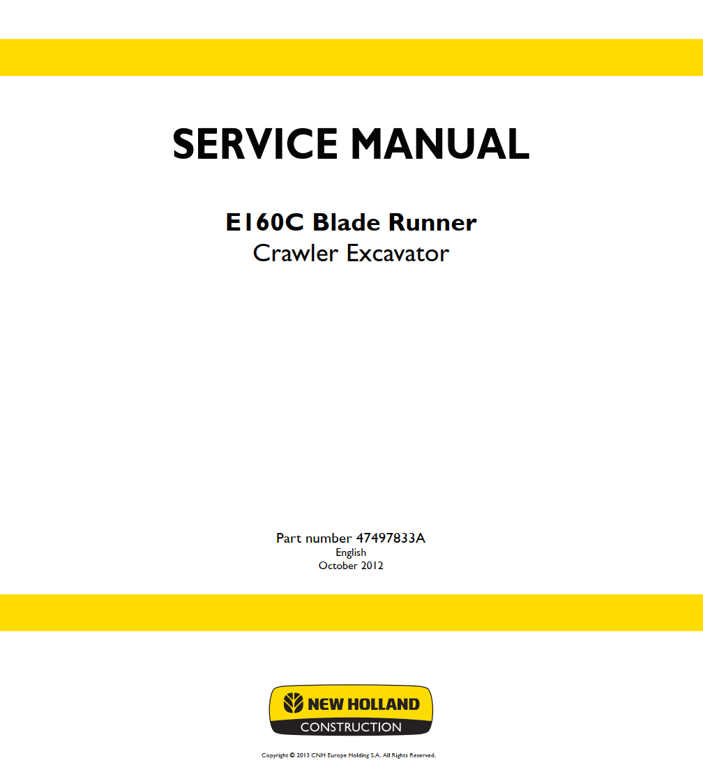 NEW HOLLAND E160C BLADE RUNNER CRAWLER EXCAVATOR