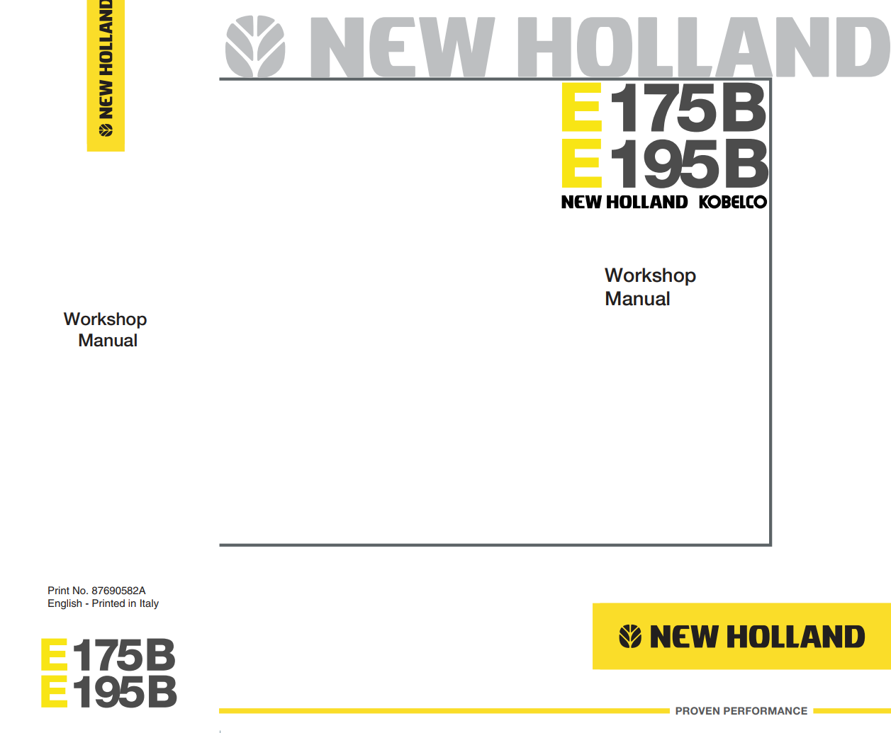 NEW HOLLAND E175B E195B EXCAVATOR