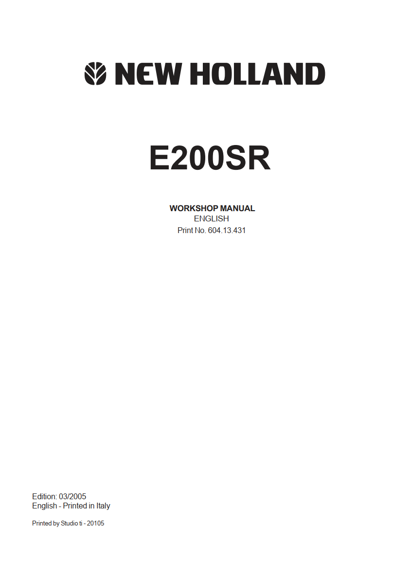 NEW HOLLAND E200SR HYDRAULIC EXCAVATOR