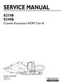 NEW HOLLAND E215B E245B ROPS TIER 3 CRAWLER EXCAVATOR