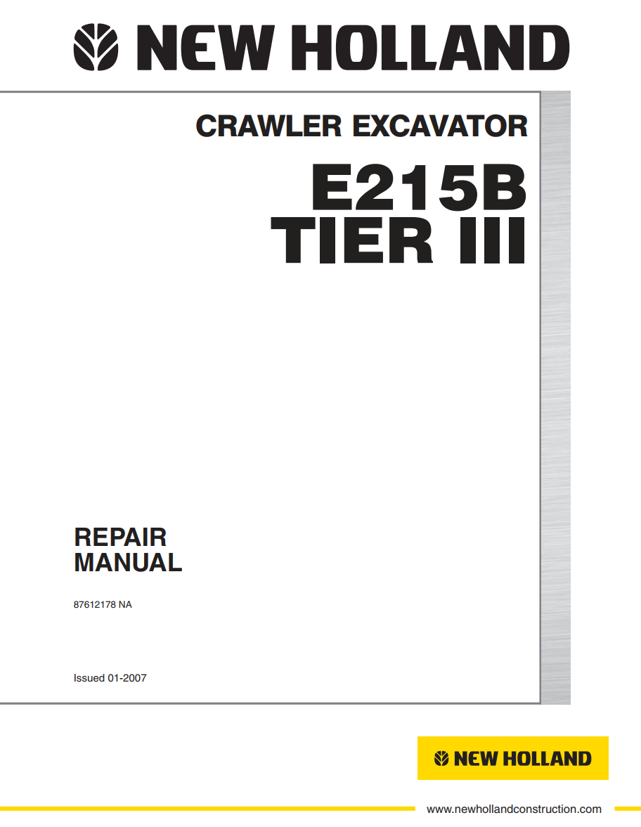 NEW HOLLAND E215B TIER 3 III CRAWLER EXCAVATOR