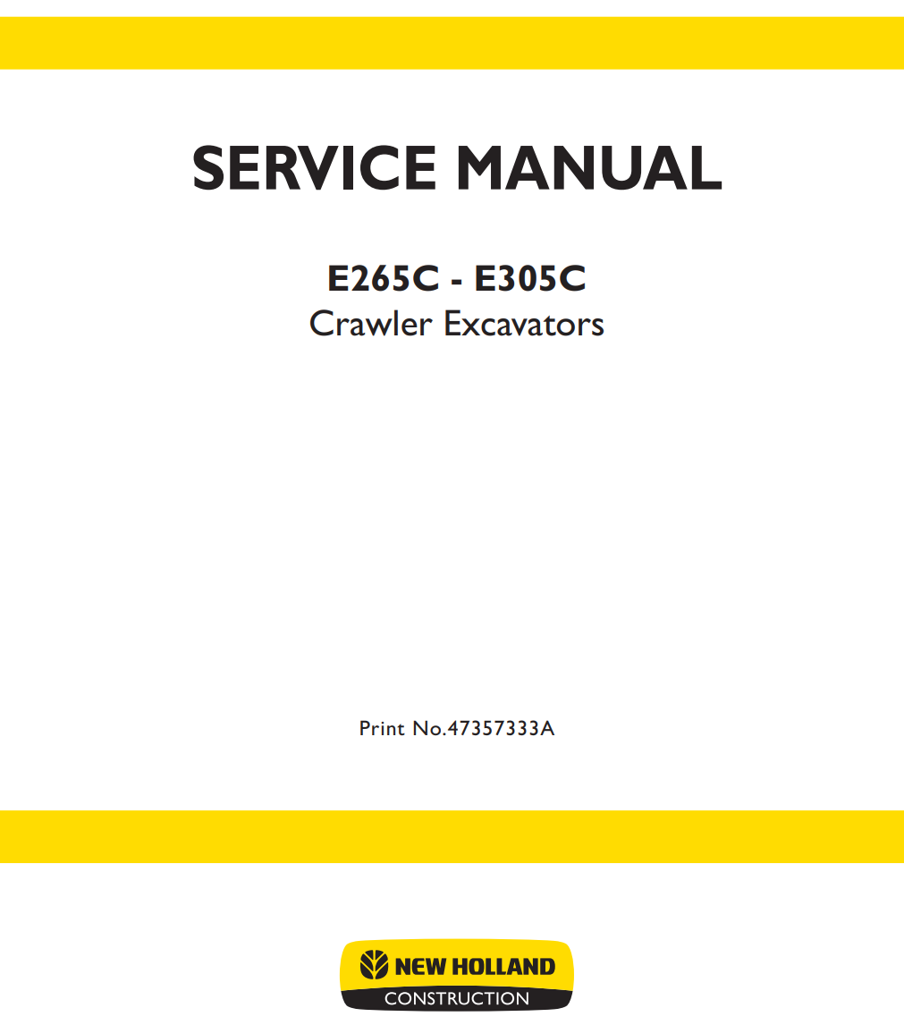 NEW HOLLAND E265C E305C CRAWLER EXCAVATOR