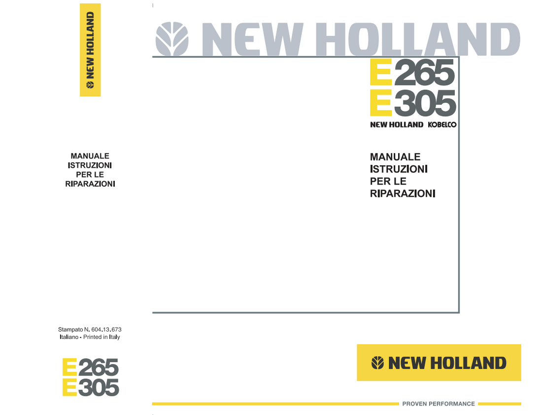 NEW HOLLAND E265B E305B EXCAVATOR