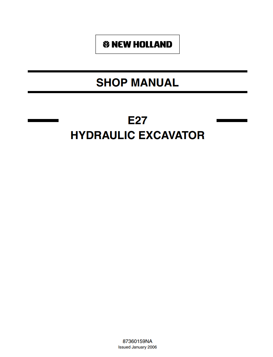 NEW HOLLAND E27 COMPACT EXCAVATOR