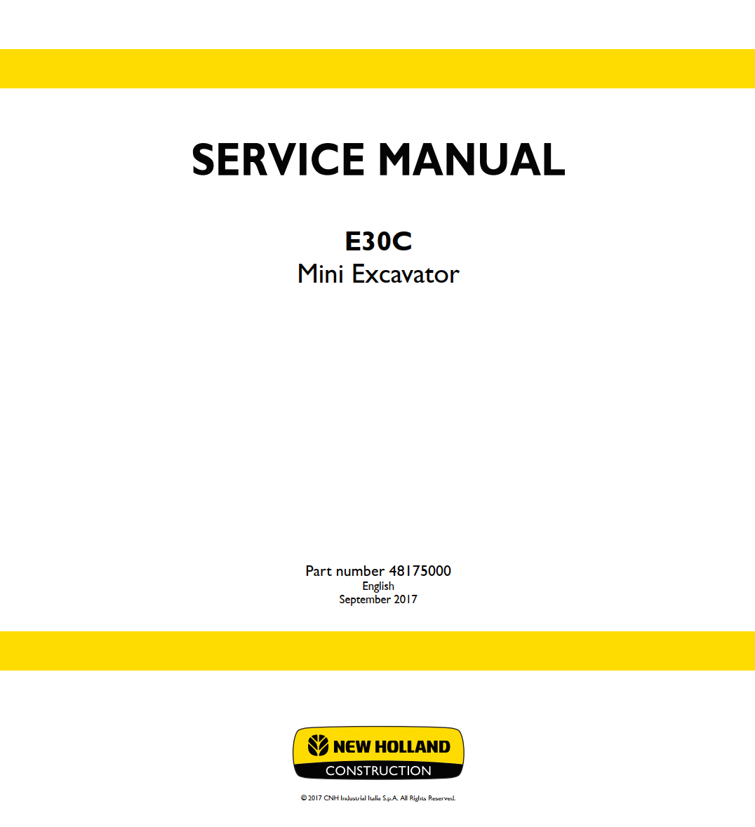 NEW HOLLAND E30C TIER 4 IV FINAL MINI EXCAVATOR