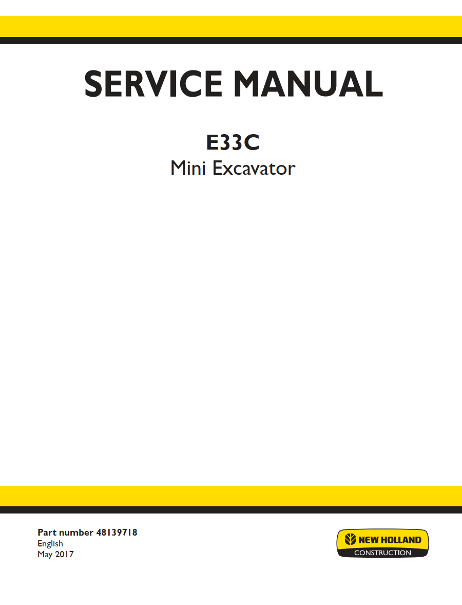 NEW HOLLAND E33C TIER 4 IV FINAL MINI EXCAVATOR