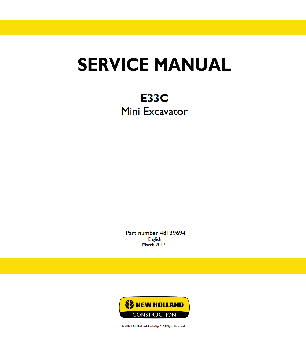 NEW HOLLAND E33C TIER 4 IV FINAL MINI EXCAVATOR