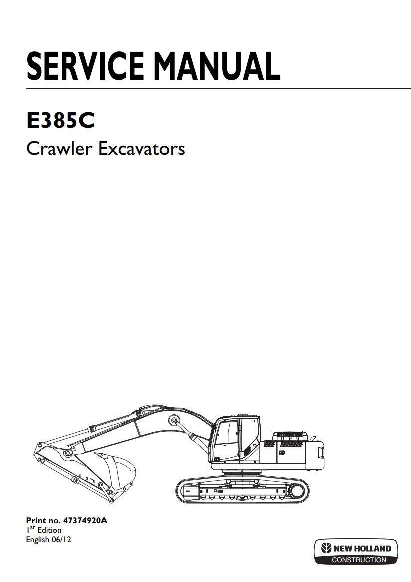 NEW HOLLAND E385C CRAWLER EXCAVATOR