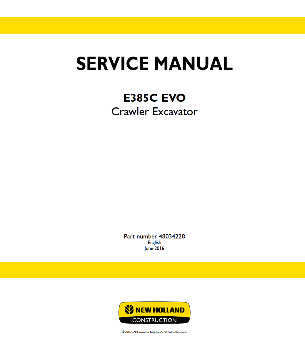 NEW HOLLAND E385C EVO E405C EVO CRAWLER EXCAVATOR