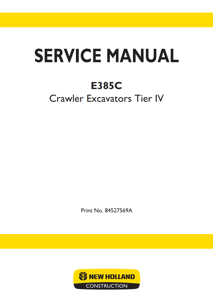 NEW HOLLAND E385C TIER 4 IV CRAWLER EXCAVATOR