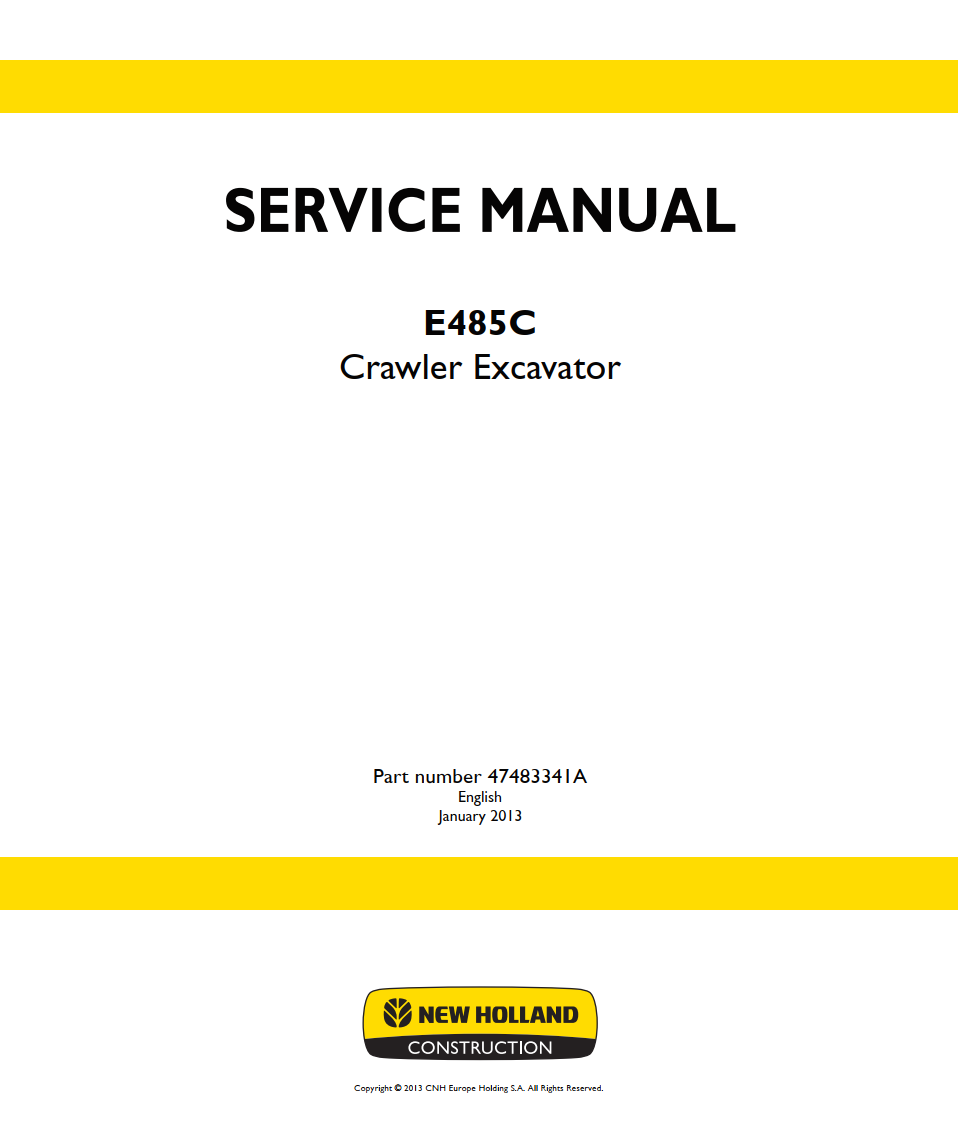 NEW HOLLAND E485C E 485C CRAWLER EXCAVATOR