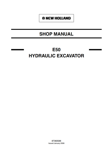 NEW HOLLAND E50 COMPACT HYDRAULIC EXCAVATOR