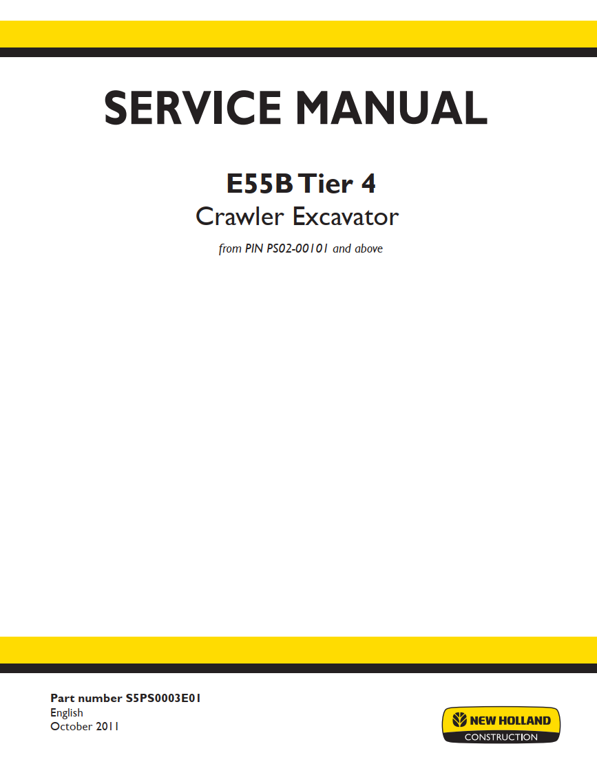NEW HOLLAND E55B TIER 4 CRAWLER EXCAVATOR