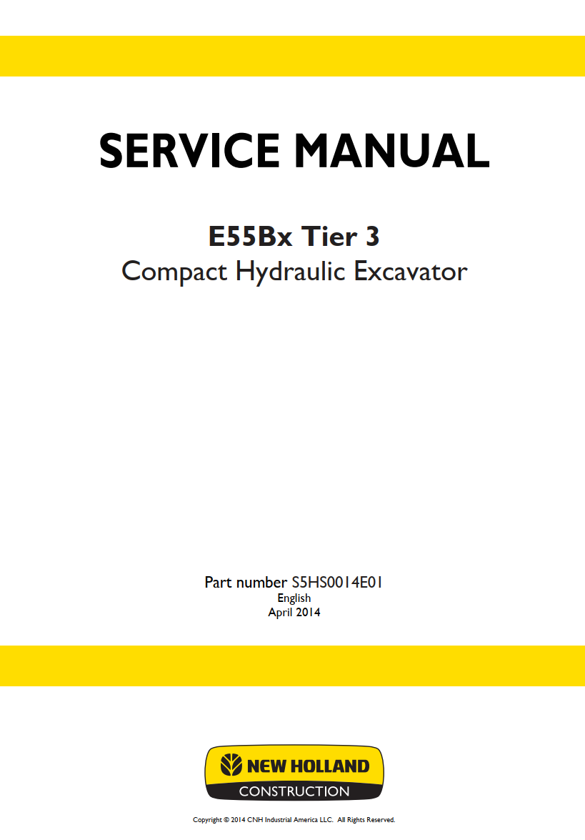 NEW HOLLAND E55Bx E55 BX TIER 3 HYDRAULIC EXCAVATOR 