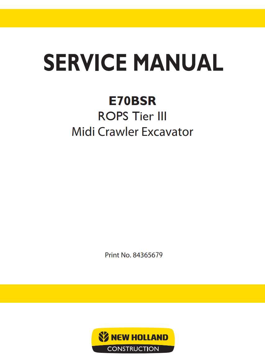 NEW HOLLAND E70BSR ROPS TIER 3 III MIDI CRAWLER EXCAVATOR