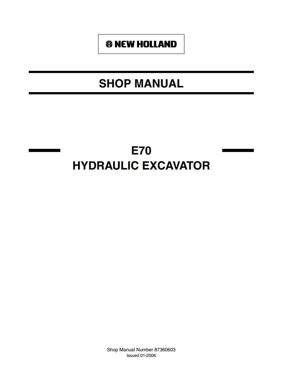 NEW HOLLAND E70 MIDI CRAWLER EXCAVATOR