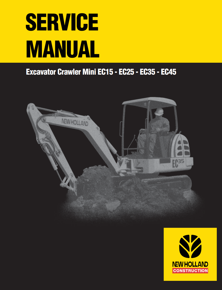 NEW HOLLAND EC15 EC25 EC35 EC45 CRAWLER EXCAVATOR