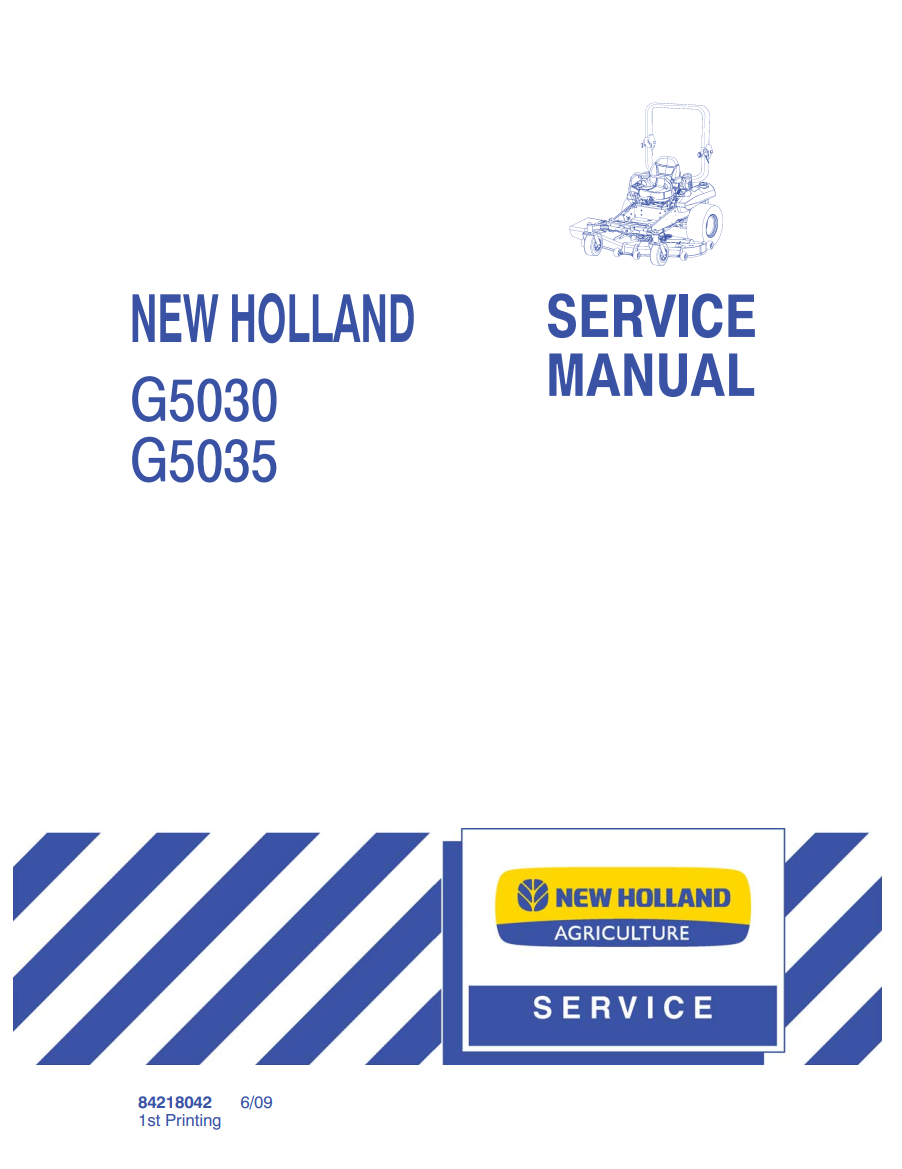 NEW HOLLAND G5030 G5035 ZERO TURN RIDING MOWER