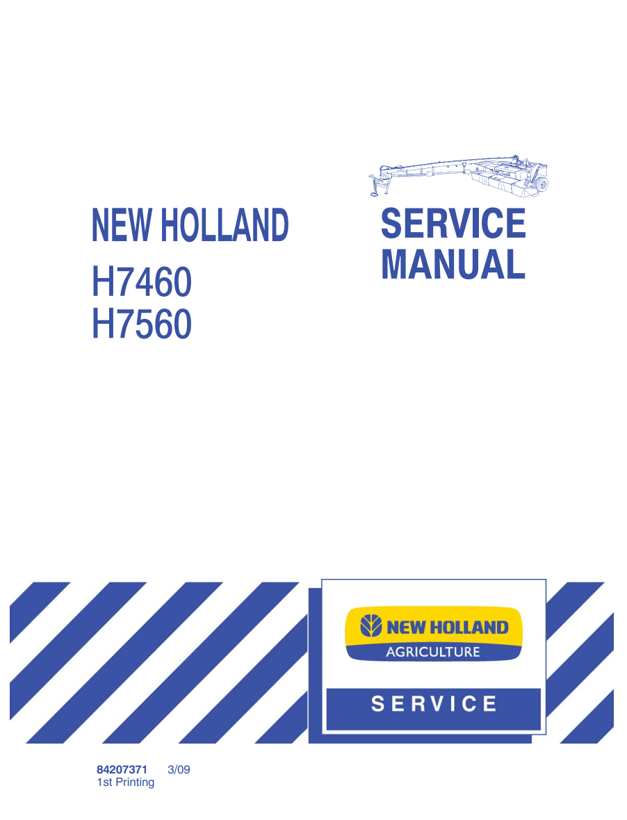 NEW HOLLAND H7460 H7560 DISC MOWER CONDITIONER
