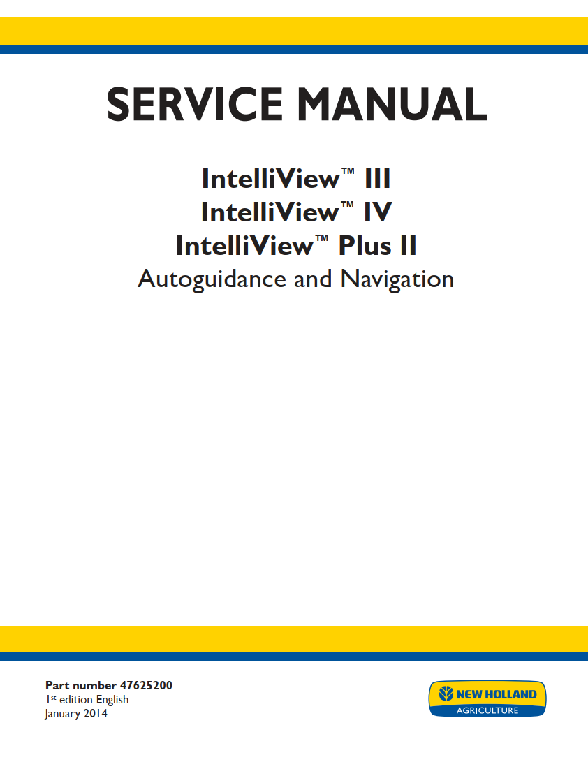 NEW HOLLAND INTELLIVIEW III IV PLUS II AUTOGUIDANCE & NAVIGATION