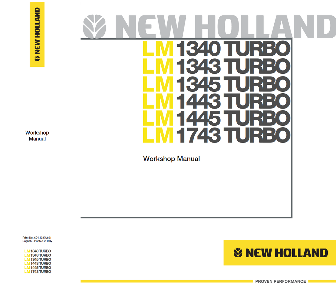 NEW HOLLAND LM 1330 1333 1340 1343 1345 1443 1445 1743 TURBO