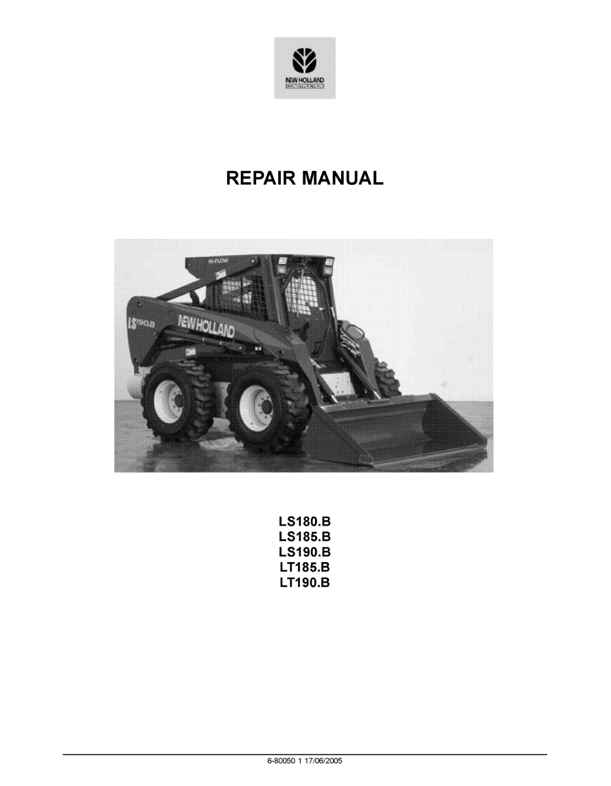 NEW HOLLAND LS180.B LS185.B LS190.B SKID STEER