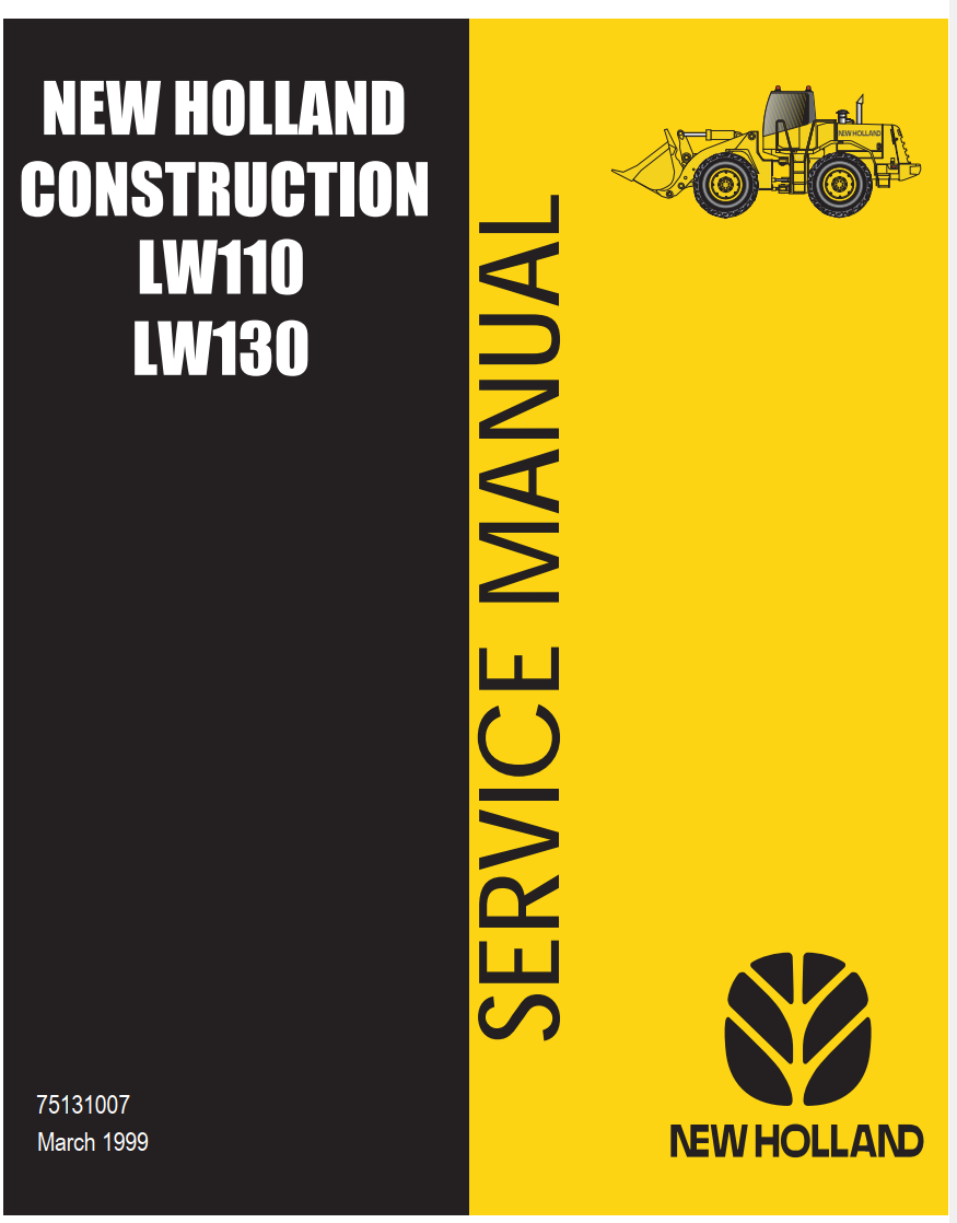 NEW HOLLAND LW110 LW130 WHEEL LOADERS