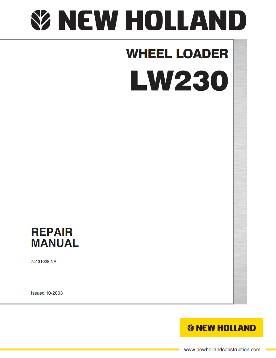 NEW HOLLAND LW230 WHEEL LOADER TRACTOR