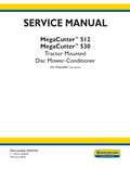 NEW HOLLAND MEGACUTTER 512 530 DISC MOWER MOUNTED TRACTOR