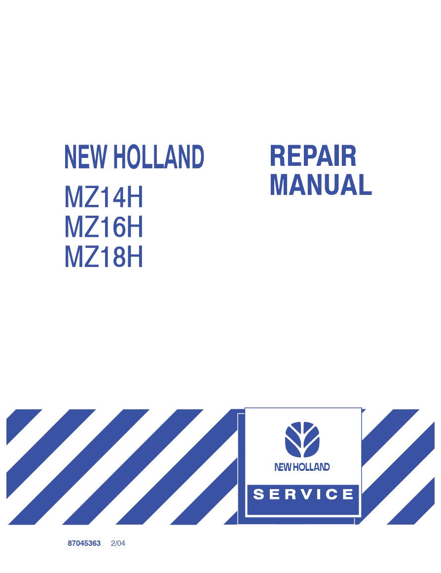 NEW HOLLAND MZ14H MZ16H MZ18 LAWN MOWER