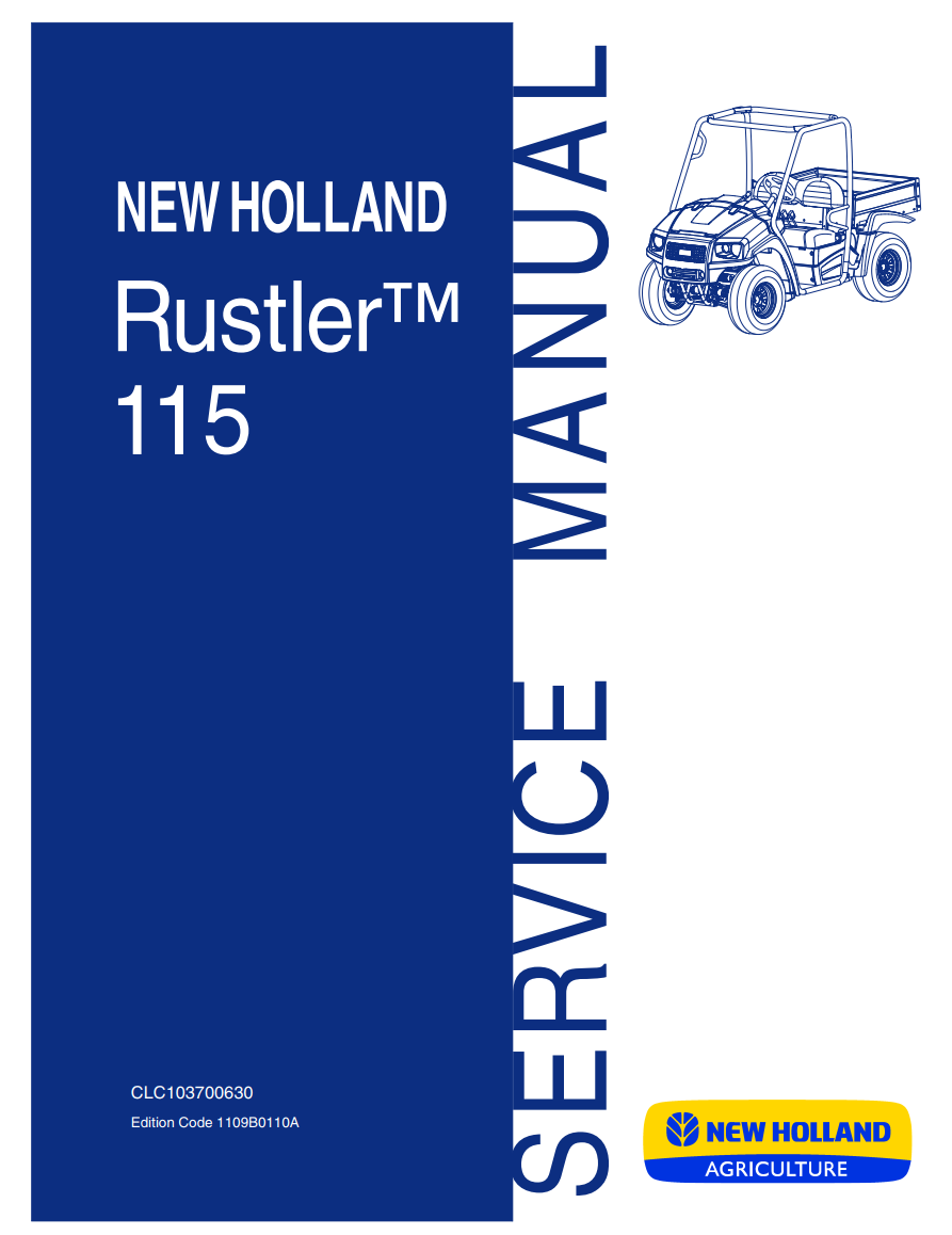 NEW HOLLAND RUSTLER 115 PETROL 4X2 4X4 & 4X4 WITH CAB UTV