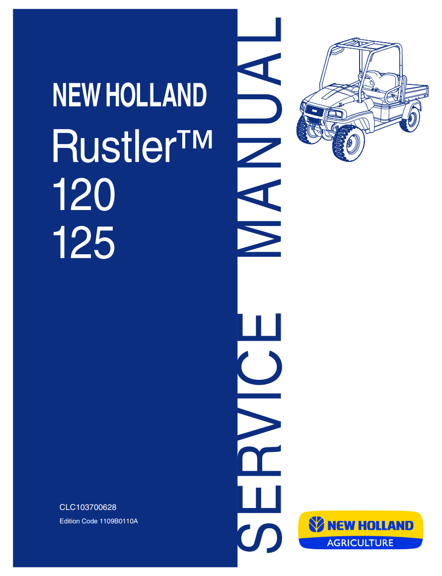NEW HOLLAND RUSTLER 120 RUSTLER 125 PETROL DIESEL 4X4 UTV SERVICE REPA