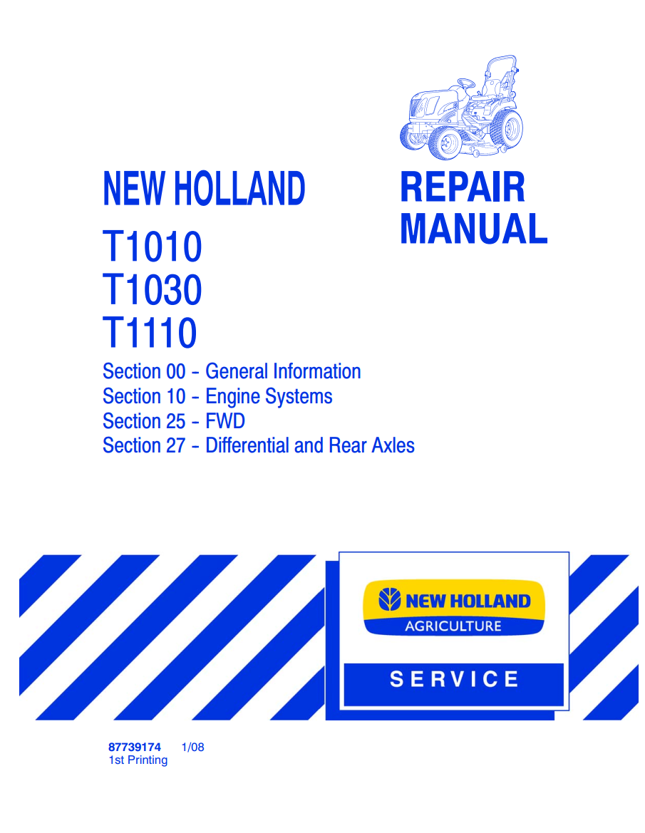 NEW HOLLAND T1010 T1030 T1110 TRACTOR