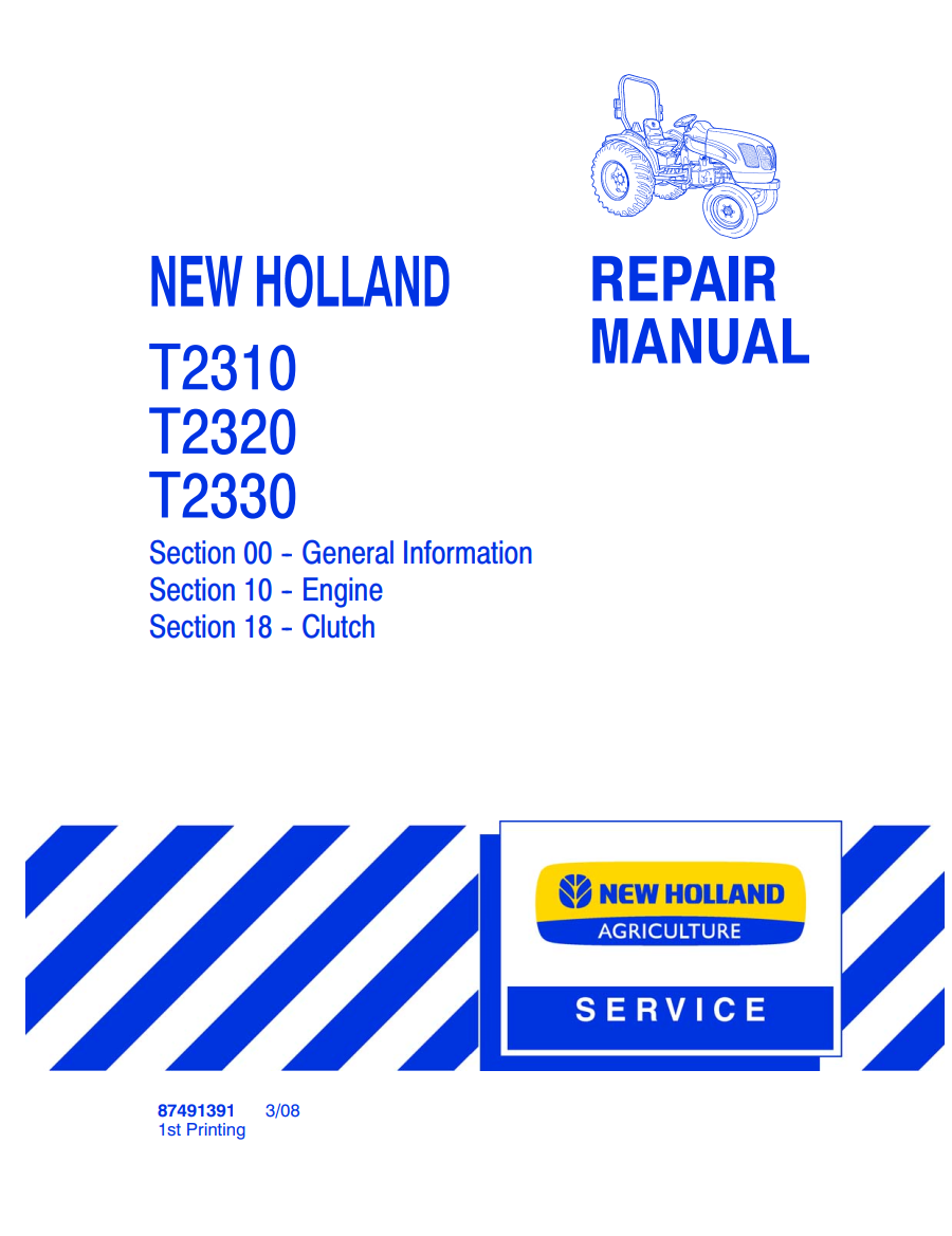 NEW HOLLAND T2310 T2320 T2330 DIESEL TRACTOR