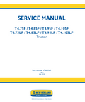 NEW HOLLAND T4.75F T4.85F T4.95F T4.105F T4.75LP T4.85LP T4.95LP T4.105LP TRACTOR
