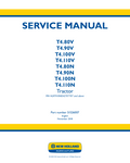 NEW HOLLAND T4.80V T4.90V T4.100V T4.110V T4.80N T4.90N T4.100N T4.110N TRACTOR