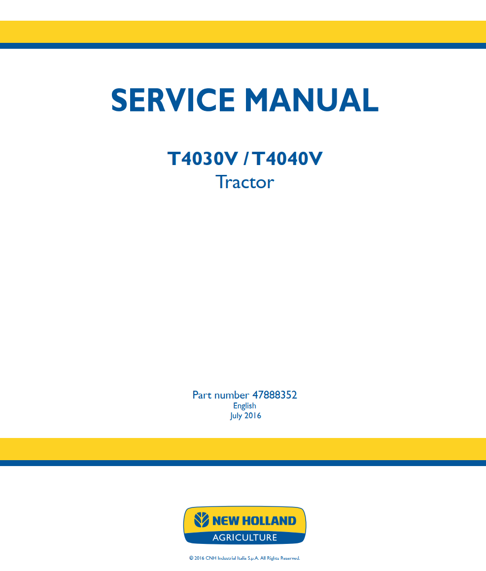 NEW HOLLAND T4030V T4040V TRACTOR