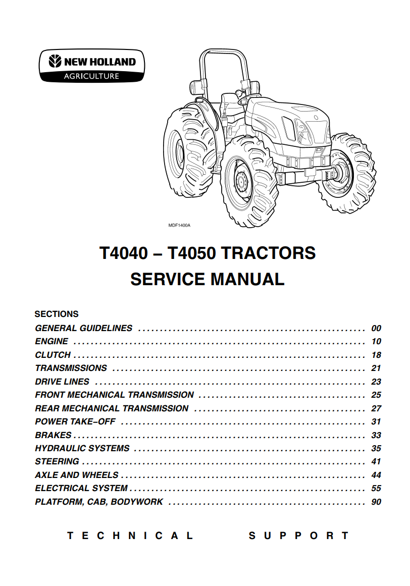 NEW HOLLAND T4040 T4050 TRACTOR
