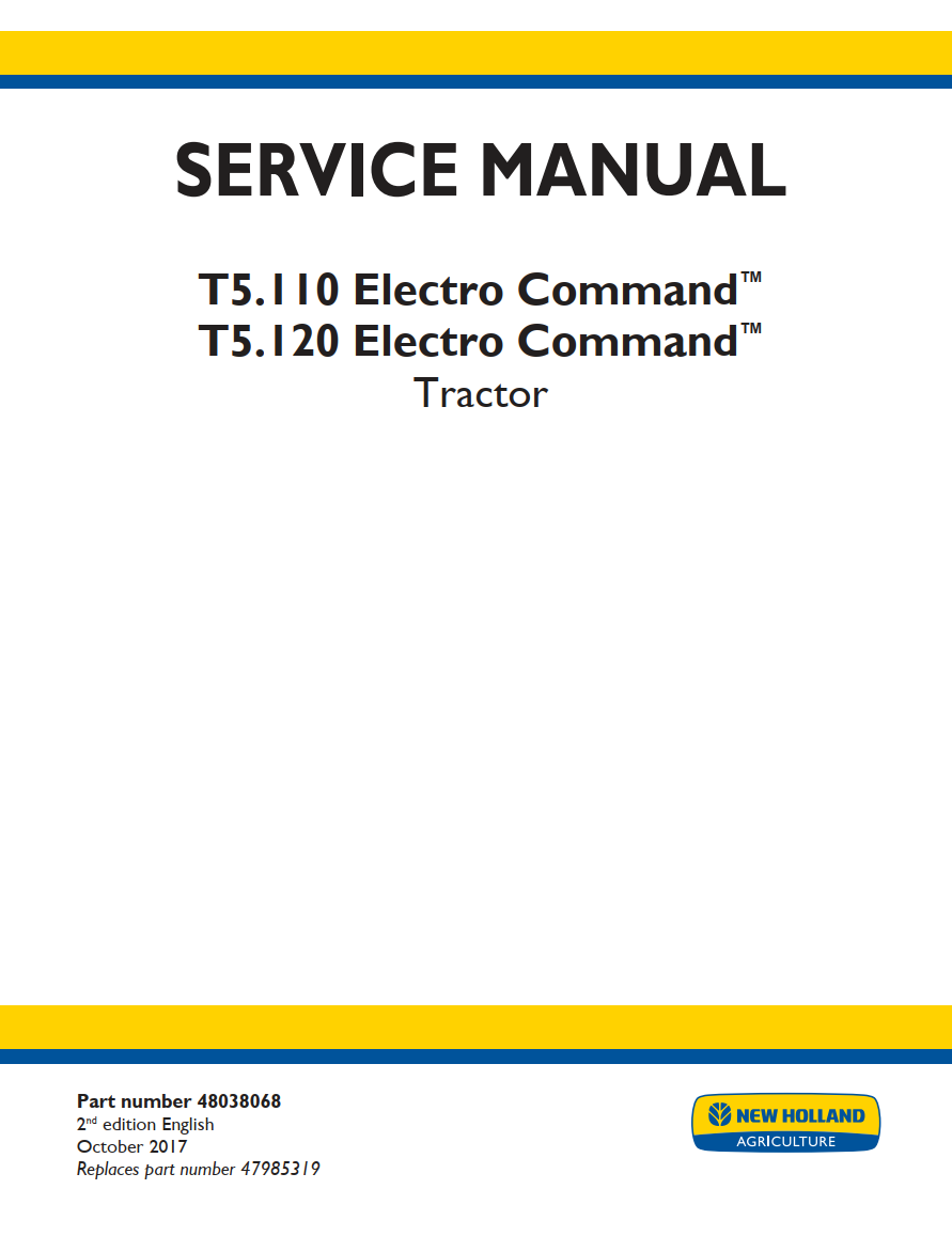 NEW HOLLAND T5.110 T5.120 ELECTRO COMMAND TRACTOR