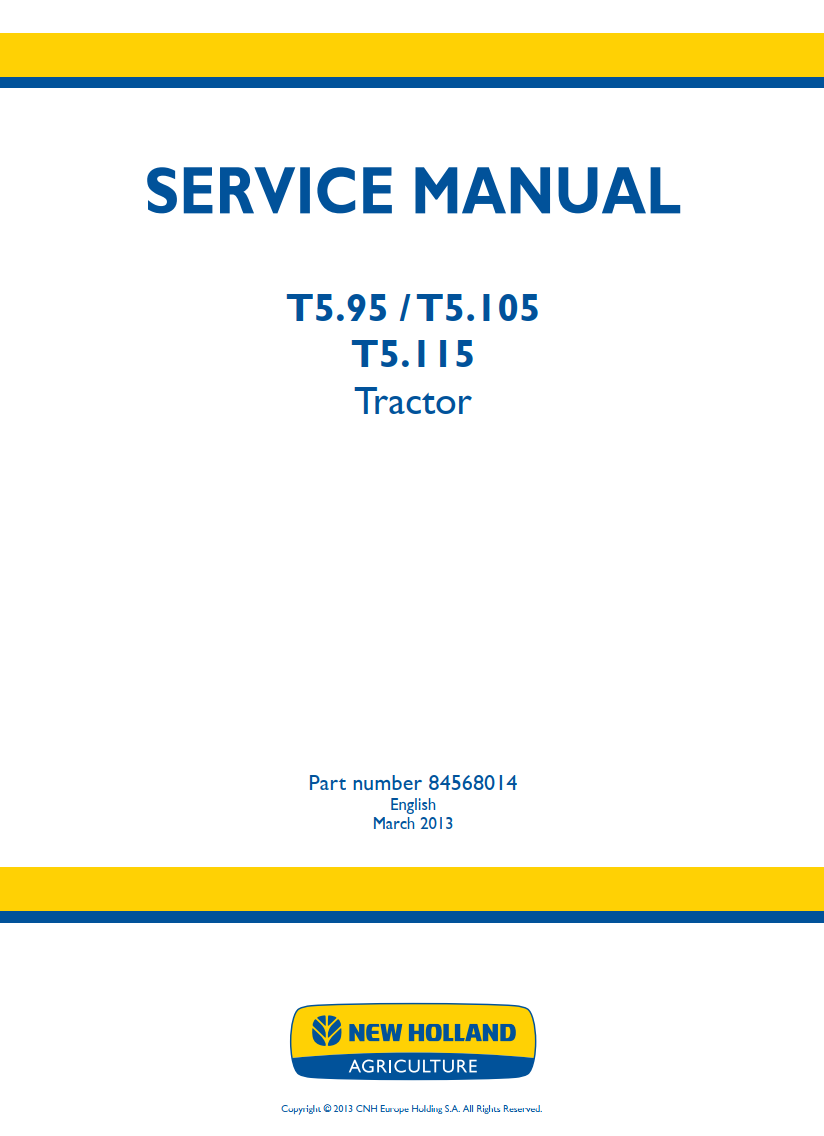 NEW HOLLAND T5.95 T5.105 T5.115 TRACTOR