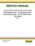 NEW HOLLAND T6.125 T6.145 T6.155 T6.165 T6.175 T6.180 TIER 4B TRACTOR